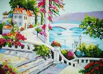 Канва с нанесенным рисунком "Collection D'Art", 50 х 70 см. 12969