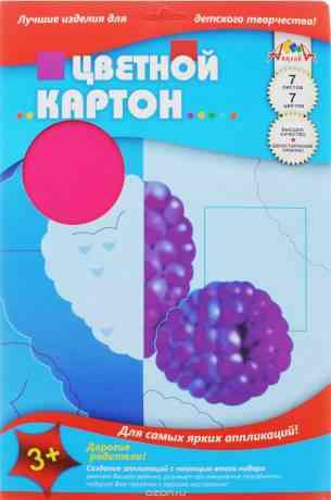Апплика Цветной картон Ежевика 7 листов
