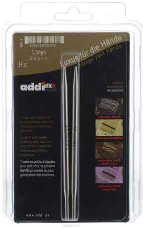 Спицы сменные "Addi Click. Basic", диаметр 5,5 мм, 2 шт