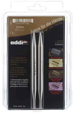 Спицы сменные "Addi Click. Basic", диаметр 9 мм, 2 шт