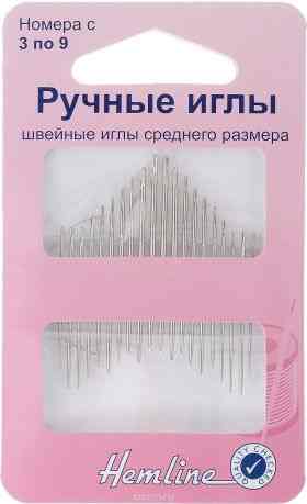 Иглы ручные "Hemline", для квилтинга, №3-9, 20 шт