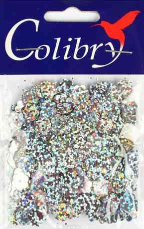 Пайетки фигурные голографические "Colibry", 8мм. SF02-57-FL8