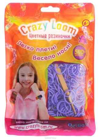 Оригами Набор резиночек Crazy Loom цвет фиолетовый 500 шт