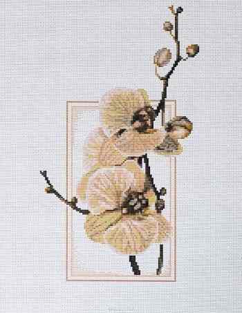 Набор для вышивания крестом Luca-S "Oрхидеи", 14 х 24 см