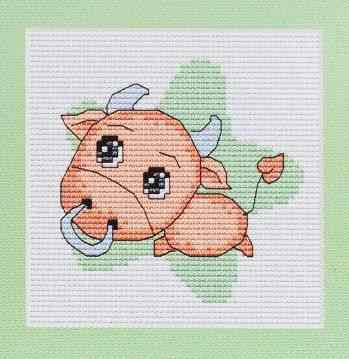 Набор для вышивания крестом Luca-S "Телец", 10 х 11 см