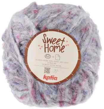 Пряжа для вязания Katia "Sweet Home", цвет: белый, розовый, фиолетовый (105), 600 м, 300 г
