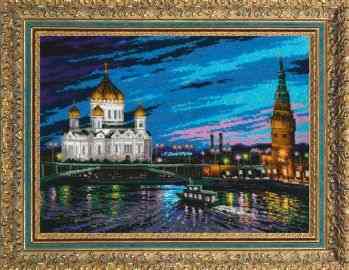 Набор для вышивания бисером Золотые ручки "Вечерняя Москва", 51 x 37 см