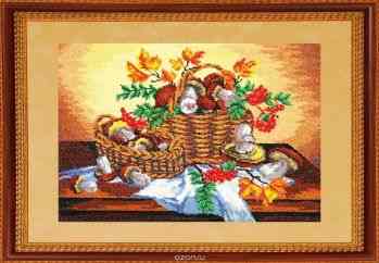 Набор для вышивания бисером Золотые ручки "Дары леса", 27 x 36 см
