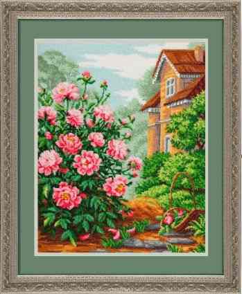 Набор для вышивания бисером Золотые ручки "На даче", 38 x 48 см