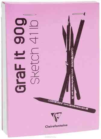 Блокнот Clairefontaine "Graft It", на скобах, цвет: розовый, 80 листов