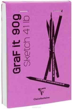 Блокнот Clairefontaine "Graft It", вертикальный, на скобах, цвет: малиновый, 80 листов