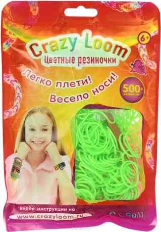 Оригами Набор резиночек Crazy Loom цвет салатовый 500 шт
