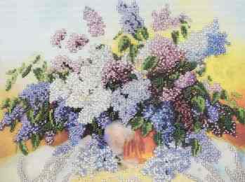Набор для вышивания бисером Белоснежка "Сирень", 24 x 30 см