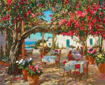 Набор для вышивания Panna "Кафе у моря", 34 x 28 см