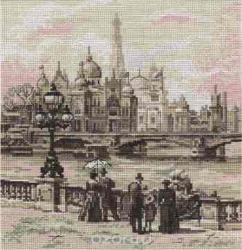 Набор для вышивания крестом Panna "Париж. На мосту Александра III", 23 x 25 см