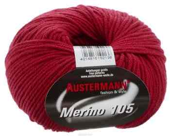 Пряжа для вязания Austermann "Merino", цвет: темно-красный (330), 105 м, 50 г