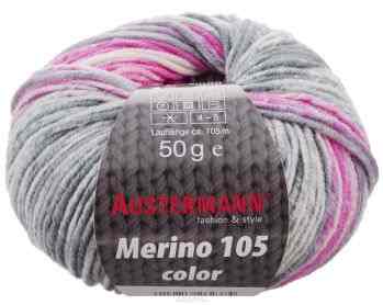 Пряжа для вязания Austermann "Merino color", цвет: фиолетовый, серый, розовый (1301), 105 м, 50 г