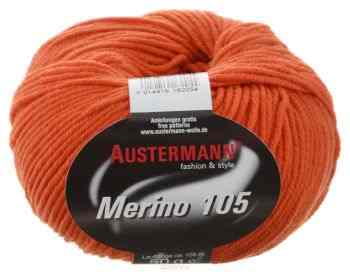 Пряжа для вязания Austermann "Merino", цвет: оранжевый (324), 105 м, 50 г