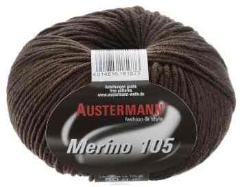 Пряжа для вязания Austermann "Merino", цвет: темно-коричневый (306), 105 м, 50 г