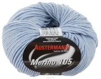 Пряжа для вязания Austermann "Merino", цвет: светло-синий (340), 105 м, 50 г