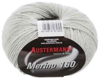 Пряжа для вязания Austermann "Merino", цвет: светло-серый (228), 160 м, 50 г