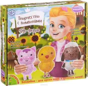 Bondibon Набор для изготовления игрушек из помпонов На ферме