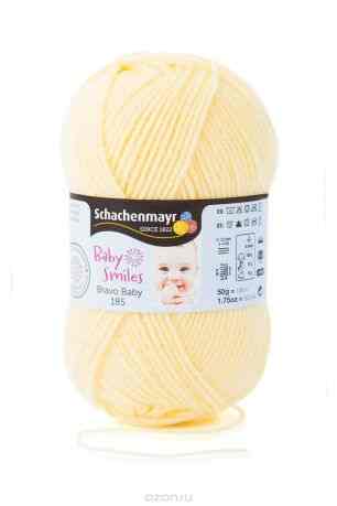 Пряжа Schachenmayr "Bravo Baby Smiles 185", 185 м, 50 г, цвет: нежно-желтый. 9801212-01021