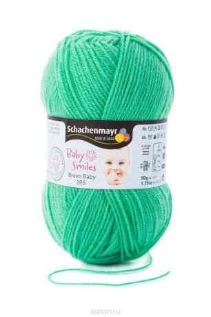 Пряжа для вязания Schachenmayr "Bravo Baby Smiles 185", цвет: зеленый гольф (01067), 185 м, 50 г