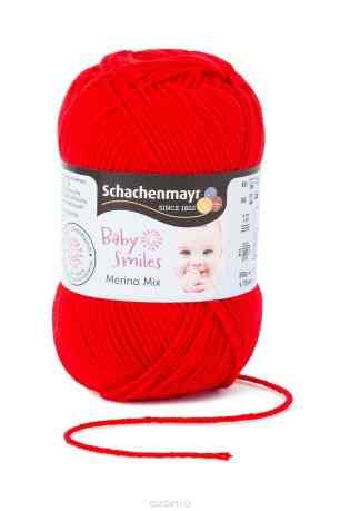 Пряжа для вязания Schachenmayr "Baby Smiles Merino Mix", цвет: красный (01030), 120 м, 50 г