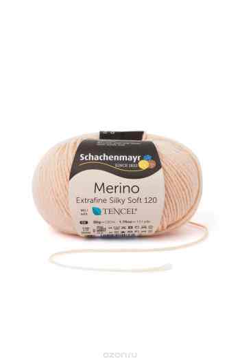 Пряжа для вязания Schachenmayr "Merino Extrafine Silky Soft 120", цвет: кремовый (00521), 120 м, 50 г