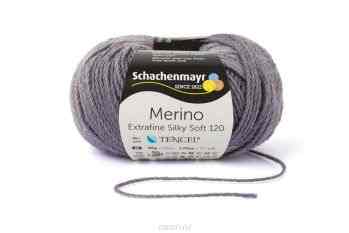 Пряжа для вязания Schachenmayr "Merino Extrafine Silky Soft 120", цвет: серый (00548), 120 м, 50 г