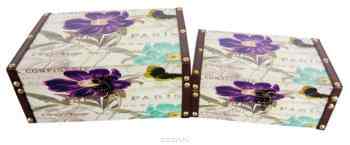 Набор шкатулок для рукоделия "Весна в Париже", 24х16х10 см, 20х12х8 см. TL4774