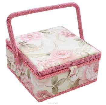 Шкатулка для рукоделия "Гортензия-1", 21х22х11 см. 14120