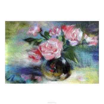 Набор для валяния Живопись цветной шерстью "Розы", 21 x 29,7 см