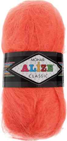 Пряжа для вязания Alize "Mohair Classic", цвет: ярко-оранжевый (654), 200 м, 100 г, 5 шт