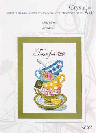 Набор для вышивания крестом Crystal Art "Time for tea", 20 х 26 см