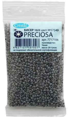 Бисер "Preciosa" полупрозрачный радужный, 10/0, 20 г. 331-19001-10/0-57549