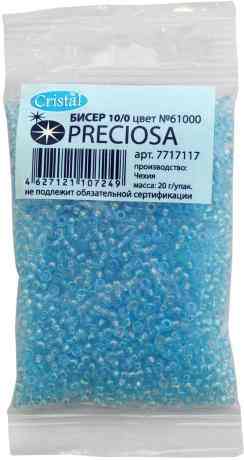 Бисер "Preciosa" прозрачный радужный, 10/0, 20 г. 331-19001-10/0-61000