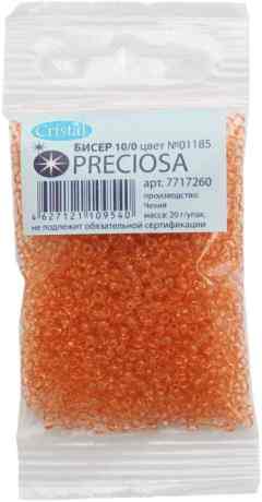 Бисер "Preciosa" прозрачный solgel, 10/0, 20 г. 331-19001-10/0-01185