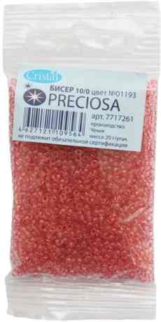 Бисер "Preciosa" прозрачный solgel, 10/0, 20 г. 331-19001-10/0-01193