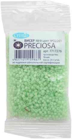 Бисер "Preciosa", алебастр, цвет: мятный, 10/0, 20 г. 331-19001-10/0-02261