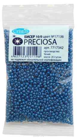 Бисер "Preciosa" алебастр, 10/0, 20 г. 331-19001-10/0-17136