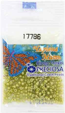 Бисер "Preciosa", непрозрачный, цвет: оливковый (17786), 10/0, 5 г. 544203_17786
