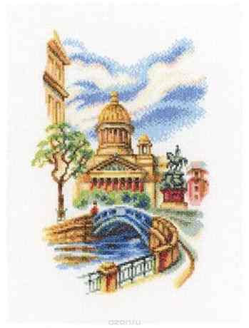 Набор для вышивания крестом РТО "Мосты Петербурга", 15 x 23 см. М539