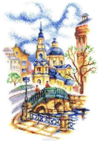 Набор для вышивания крестом РТО "Мосты Петербурга", 15 x 23 см