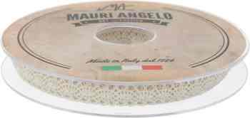 Лента кружевная "Mauri Angelo", цвет: бежевый, 1,3 см х 20 м