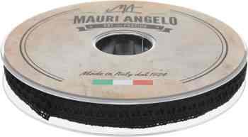 Лента кружевная "Mauri Angelo", цвет: черный, 0,9 см х 20 м