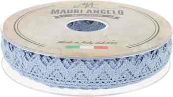 Лента кружевная "Mauri Angelo", цвет: голубой, 1,8 см х 20 м