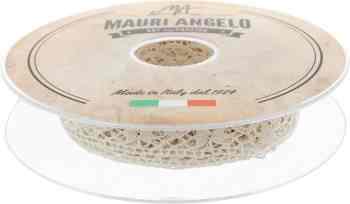 Лента кружевная "Mauri Angelo", цвет: бежевый, 1,7 см х 10 м