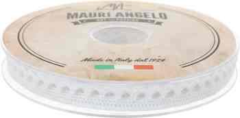 Лента кружевная "Mauri Angelo", цвет: белый, 1,2 см х 20 м
